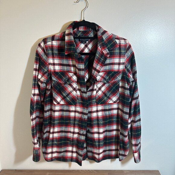 Pendleton Plaid Flannel Shirt In Red And Green Women's Small - Picture 1 of 5